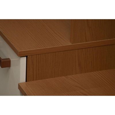 Balcão De Cozinha C- Tampo Essência C- 2 Portas 70cm Freijo-white Laca - Genialflex