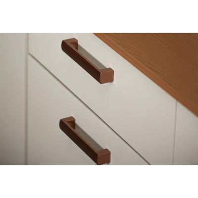 Balcão De Cozinha C- Tampo Essência C- 2 Portas 70cm Freijo-white Laca - Genialflex