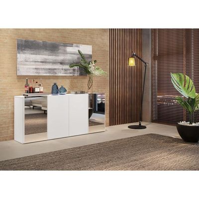 Aparador Buffet 4 Portas Vegas Multimóveis V3561 Branco