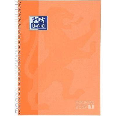 Caderno Universitário European Book Espiral Capa Dura 1 Matéria Oxford Pessego