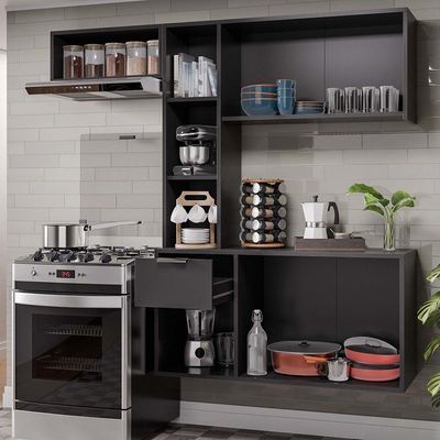 Cozinha Compacta Poema - Ssx Multicoisas Preto