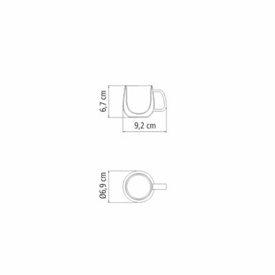 Conjunto de Xícaras Tramontina para Café 2 Peças 100 ml