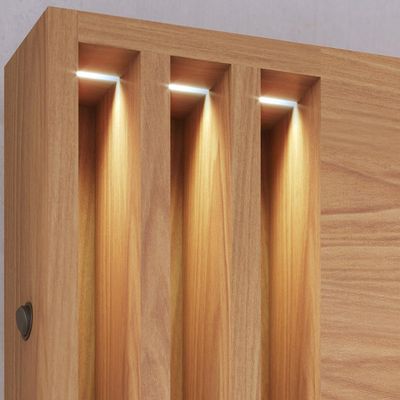 Estante Painel Para TV 65 Pol com LED Alencar C04 Freijó Cinza Fosco - Lyam Decor