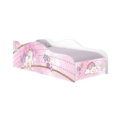 Mini Cama Infantil 157,5x72,5cm com Proteção Lateral Personagens Unicórnio K02 - D'Rossi