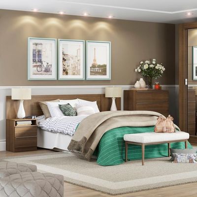 Cabeceira Extensível Rustic com 2 Criados Madesa