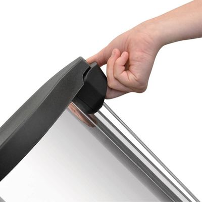 Lixeira Redonda com Pedal 20L Tramontina New Aço Inox Polido para Banheiro Cozinha Escritório