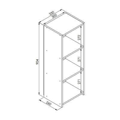 Mesa De Cabeceira Com Prateleiras Multimóveis Cr35101 Preta