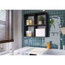 Armário Lavanderia Com Prateleiras Multimóveis Cr30034 Preto Preto