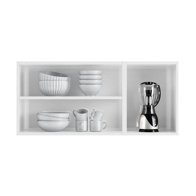 Armário De Cozinha De Aço Aéreo Triplo 120 Cm Branco