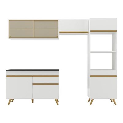 Cozinha Compacta Multimóveis Veneza Gw Fg3692 Branca