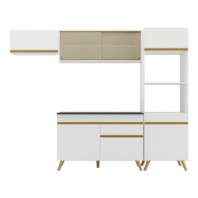 Cozinha Compacta Multimóveis Veneza Gw Fg3691 Branca