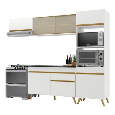 Cozinha Compacta Multimóveis Veneza Gw Fg3691 Branca