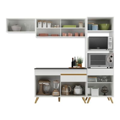 Cozinha Compacta Multimóveis Veneza Gw Fg3691 Branca