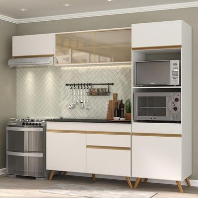 Cozinha Compacta Multimóveis Veneza Gw Fg3691 Branca