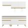 Armário De Cozinha Compacta 190cm Com Leds Veneza Up Multimóveis V2030 Branco/dourado Branco/dourado