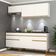 Armário De Cozinha Compacta 190cm Com Leds Veneza Up Multimóveis V2030 Branco/dourado Branco/dourado