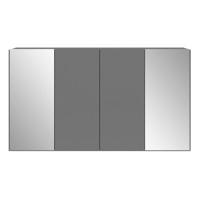 Aparador Buffet 4 Portas Multimóveis V3559 Branco/Preto