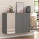 Aparador Buffet 4 Portas Multimóveis V3559 Branco/Preto