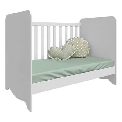 Berço Modelo Americano Ben - Moveis Peroba Branco Brilho