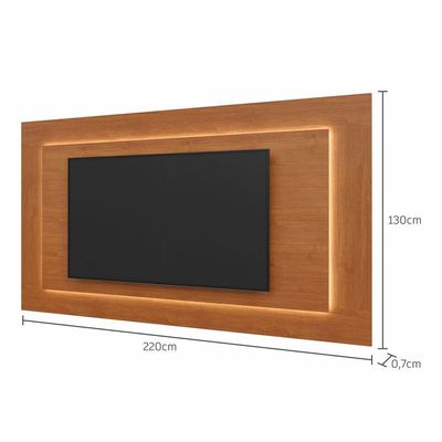 Painel Grécia Com Led 2,20 Para Tv Até 65 Polegadas Mavaular Naturale
