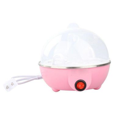 Cozedor Elétrico Vapor Cozinha Multi Funções Ovos Egg Cooker Rosa 110v