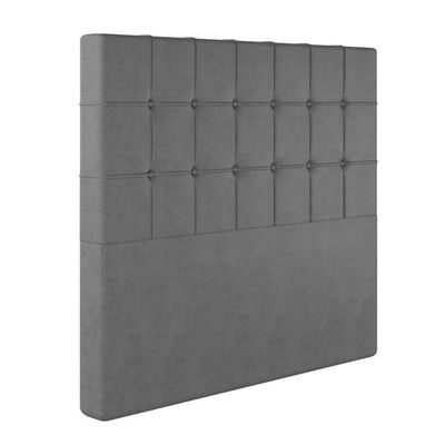 Cabeceira Estofada Queen 160 Cm Turmalina Veludo Cinza