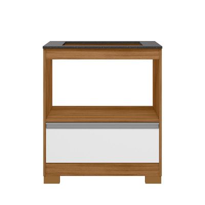 Balcão Para Cooktop 4 Bocas Notável 3110 Freijo-branco