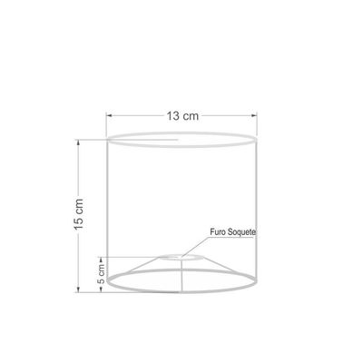 Cúpula Abajur E Luminária Cilíndrica Vivare Cp-7001 ø13x15cm - Bocal Nacional Linho Bege