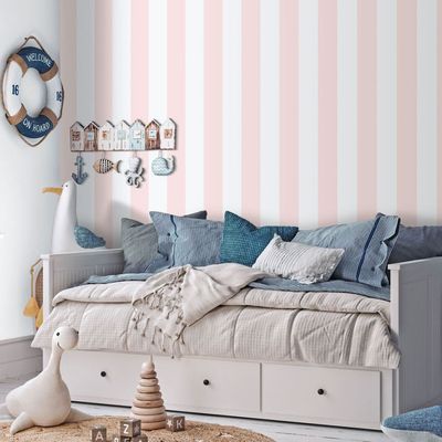 Papel de Parede Enzo Listra Rosa 293-1