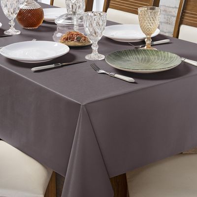 Toalha de Mesa 4 Lugares Térmica Impermeável 1,40 m x 1,40 m 100% Policloreto de Vinila - Marrom