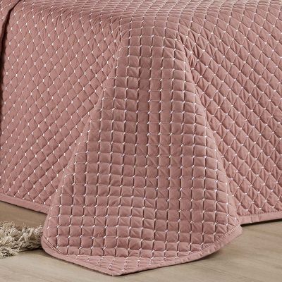 Kit Cobre Leito Vênus Casal Dupla Face Micropercal 200 Fios Liso 3 Peças - Rosê