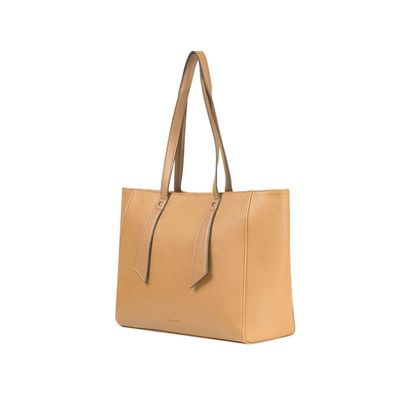 Bolsa Feminina Grande Tote Com Alça Alongada Bege G / Bege