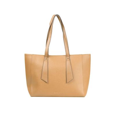 Bolsa Feminina Grande Tote Com Alça Alongada Bege G / Bege
