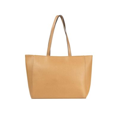 Bolsa Feminina Grande Tote Com Alça Alongada Bege G / Bege