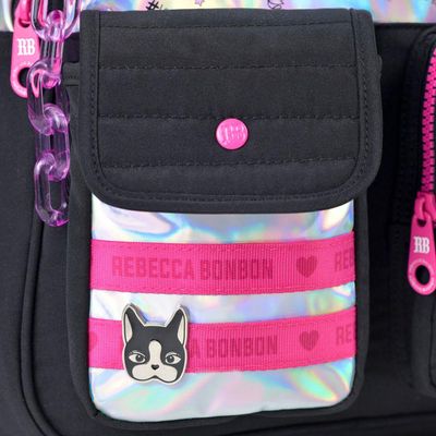 Mochila Escolar Feminina Rebecca BonBon Preta U / Preto
