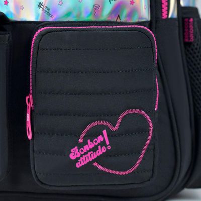 Mochila Escolar Feminina Rebecca BonBon Preta U / Preto