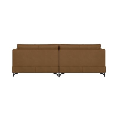 Sofá 4 Lugares Dallas Couro Marrom 250 cm