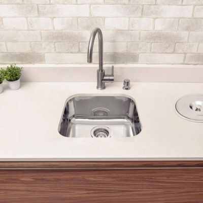 Cuba de Embutir Cozinha Tramontina Lavínia 40 BL em Aço Inox Alto Brilho 40x34cm