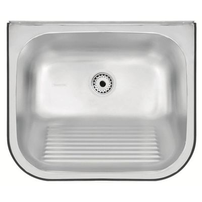 Tanque Inox de Parede Tramontina Hera 34L 50x40cm Aço Escovado para Lavanderia e Área de Serviço