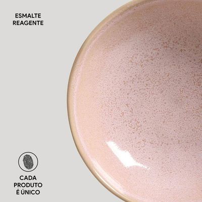 Conjunto de Cumbucas Orgânico Litchi 520ml 6 Peças Porto Brasil Rosa