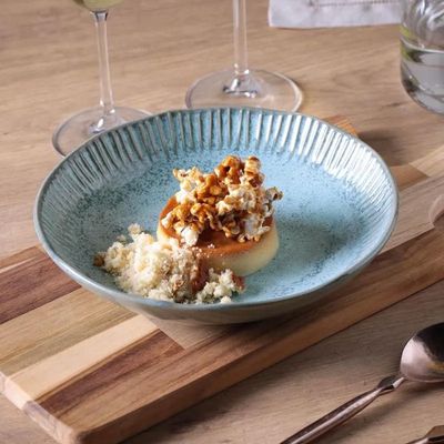 Conjunto com 6 Pratos Fundos Linhas Breeze em Stoneware Porto Brasil Azul