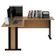 Mesa Escrivaninha De Canto Para Escritório 160 Cm Me4195 Amendoa Preto Tecno Mobili Amendoa Preto