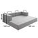 Sofa Cama Modular 2 Lugares 180 Cm Monaco Linho Cinza Vconcept Cinza