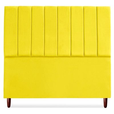 Cabeceira Casal 140 Cm Com Frame Carla Suede Amarelo Artte Amarelo