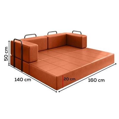Sofa Cama Modular 2 Lugares 160 Cm New Monaco Corino Dallas Vconcept New Dallas