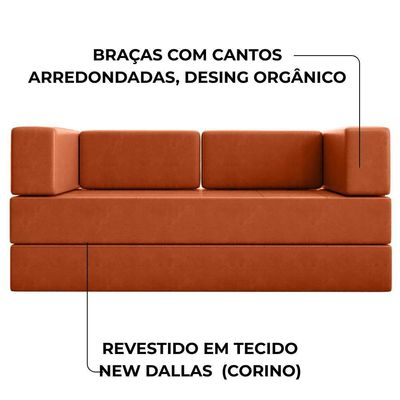 Sofa Cama Modular 2 Lugares 160 Cm New Monaco Corino Dallas Vconcept New Dallas