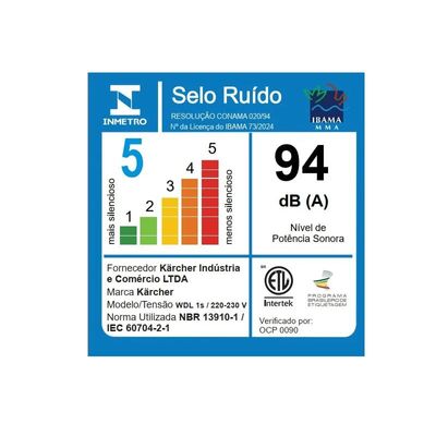 Aspirador de Pó e Água Karcher Kärcher WDL 1s 1700W 160bar 12 litros 110V