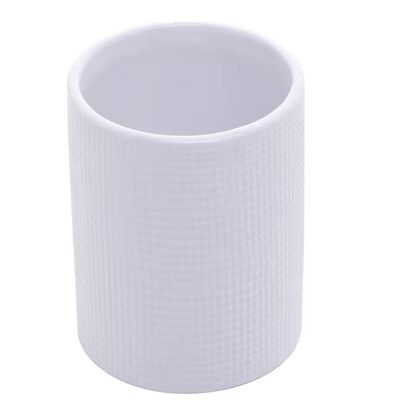 Conjunto para Banheiro Lille 3 Peças (Porta-Sabonete Líquido, Saboneteira e Porta-Escovas) Cerâmica Lyor Branco