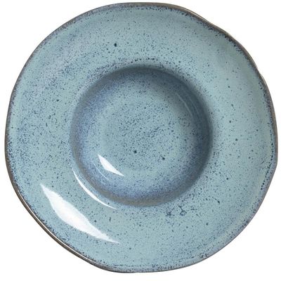 Conjunto com 4 Pratos para Massa Orgânico Breeze em Stoneware 28cm Porto Azul