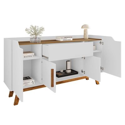 Aparador Buffet Future Branco Com Cinamomo - Bechara
